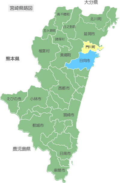 宮崎県地図