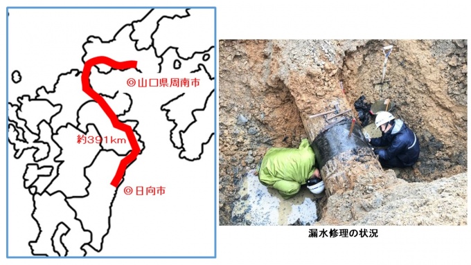 管路延長と漏水修理