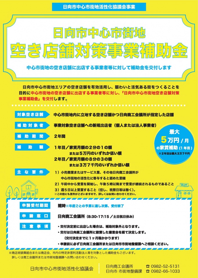 空き店舗補助金チラシ