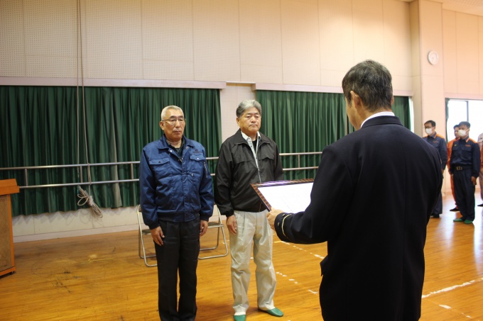 消防活動協力者に対する感謝状贈呈式①