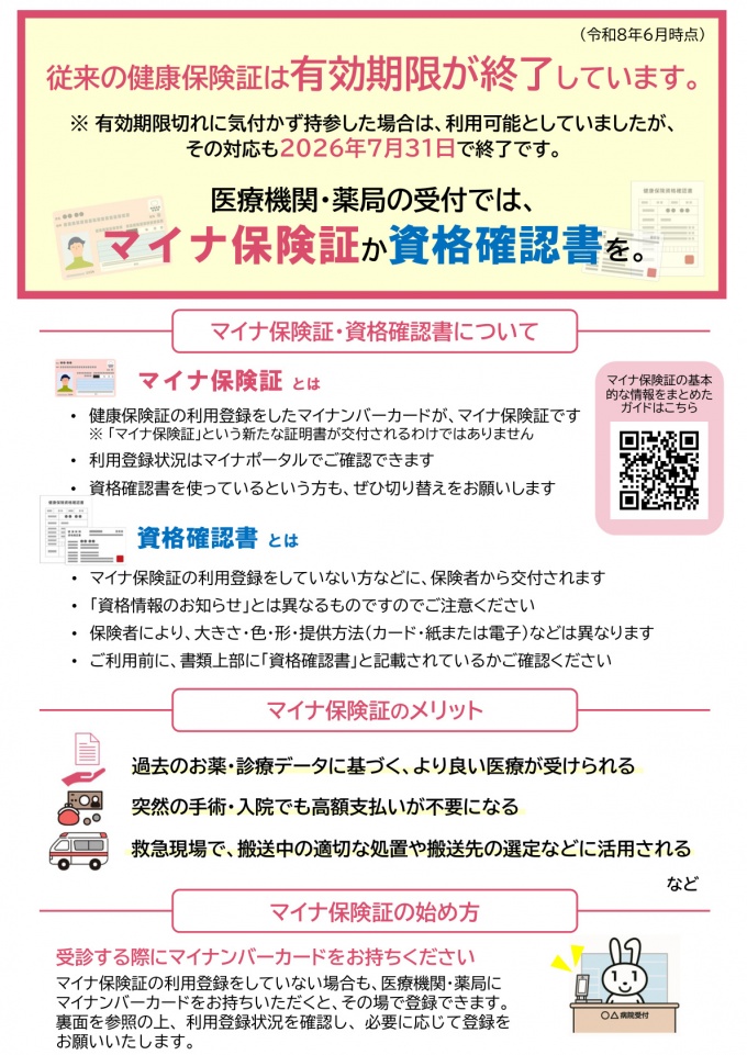 マイナ保険証・資格確認書について