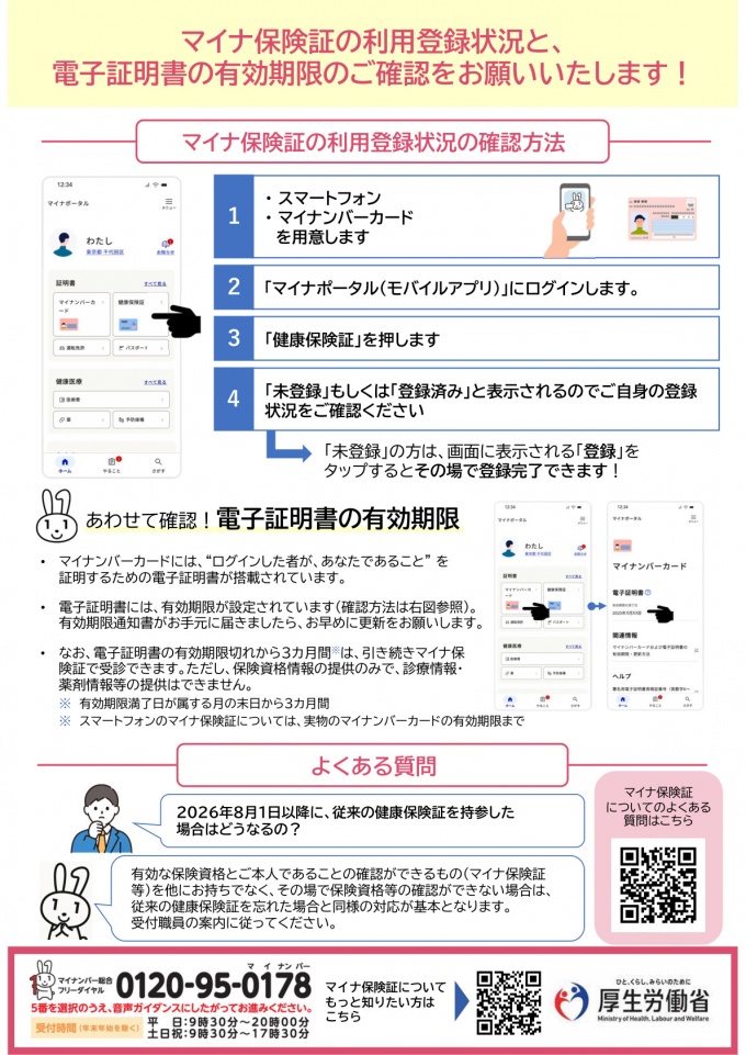 マイナ保険証の利用登録状況について